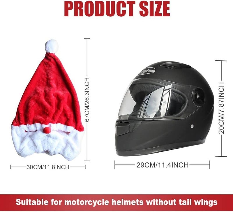 LFUTARI Christmas Santa Motorcycle Helmet Cover,Nativity Helmet Cover Santa Claus Xmas Hat Decoration Accessories for Men - Image 2